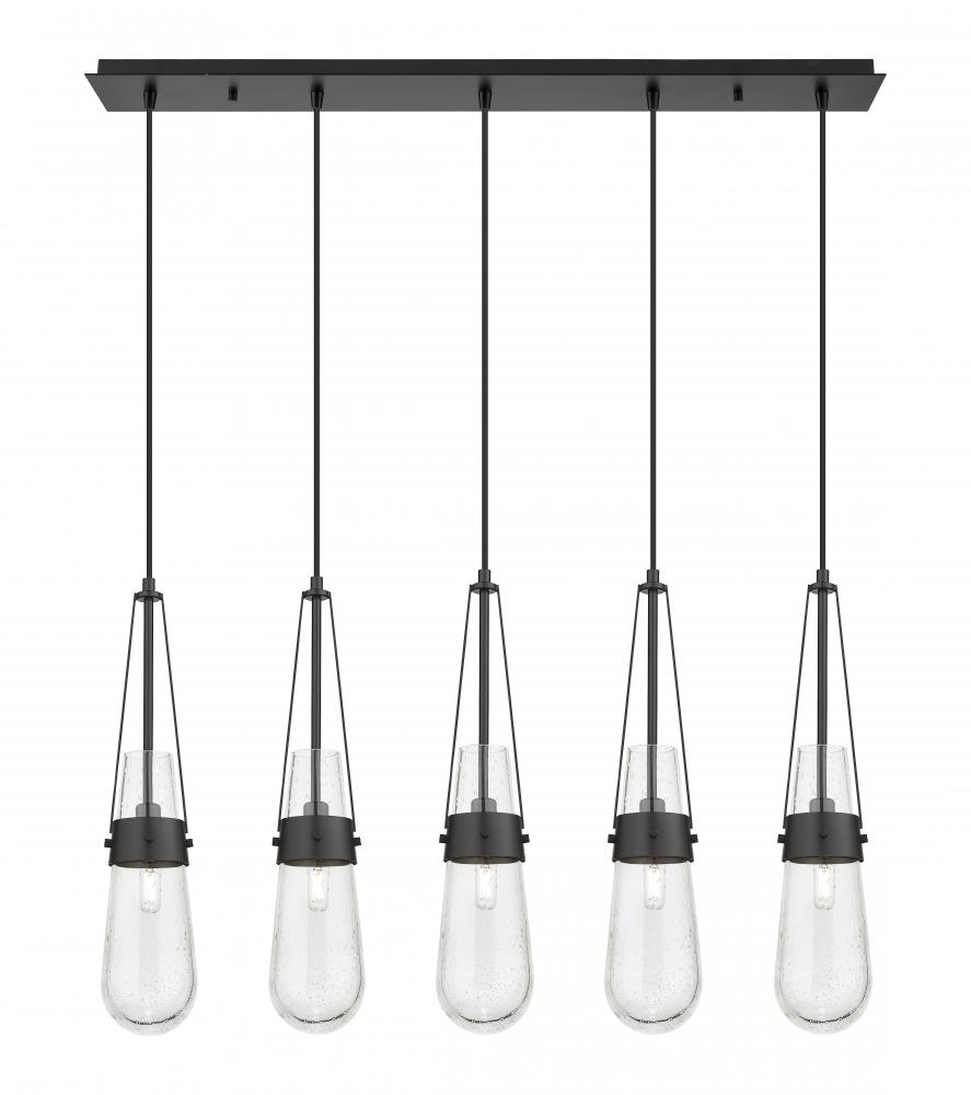 Milan - 5 Light - 36 inch - Matte Black - Linear Pendant