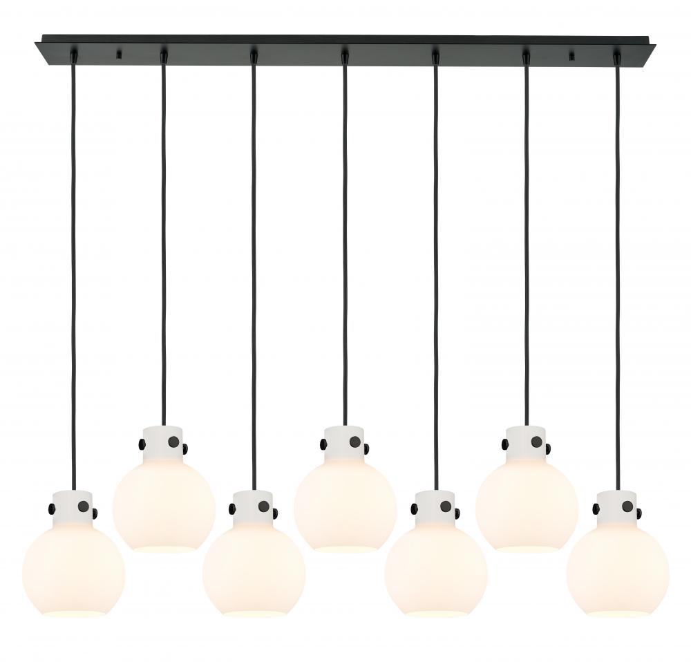 Newton Sphere - 7 Light - 52 inch - Matte Black - Cord hung - Linear Pendant