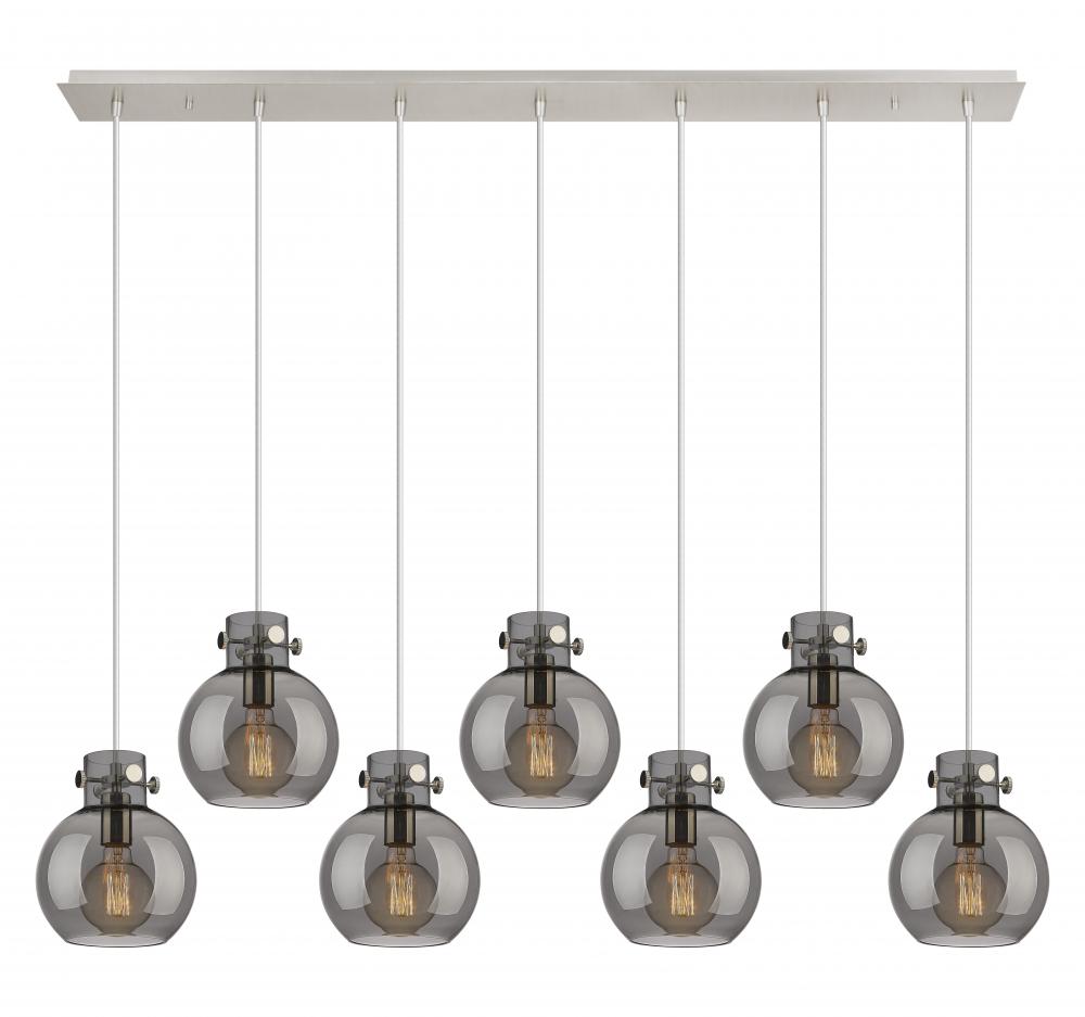 Newton Sphere - 7 Light - 52 inch - Polished Nickel - Cord hung - Linear Pendant