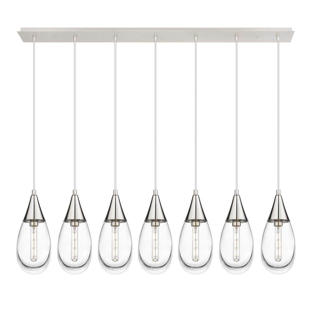 Malone - 7 Light - 50 inch - Polished Nickel - Linear Pendant