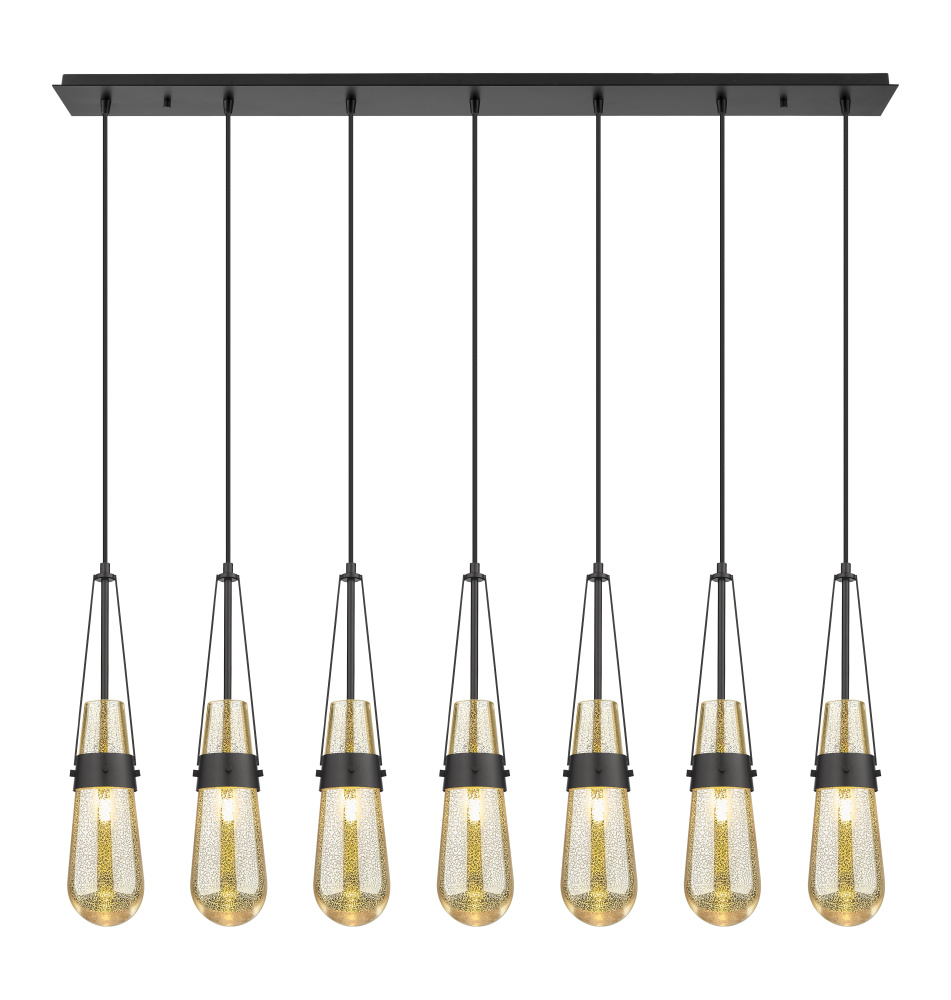 Milan - 7 Light - 48 inch - Matte Black - Linear Pendant