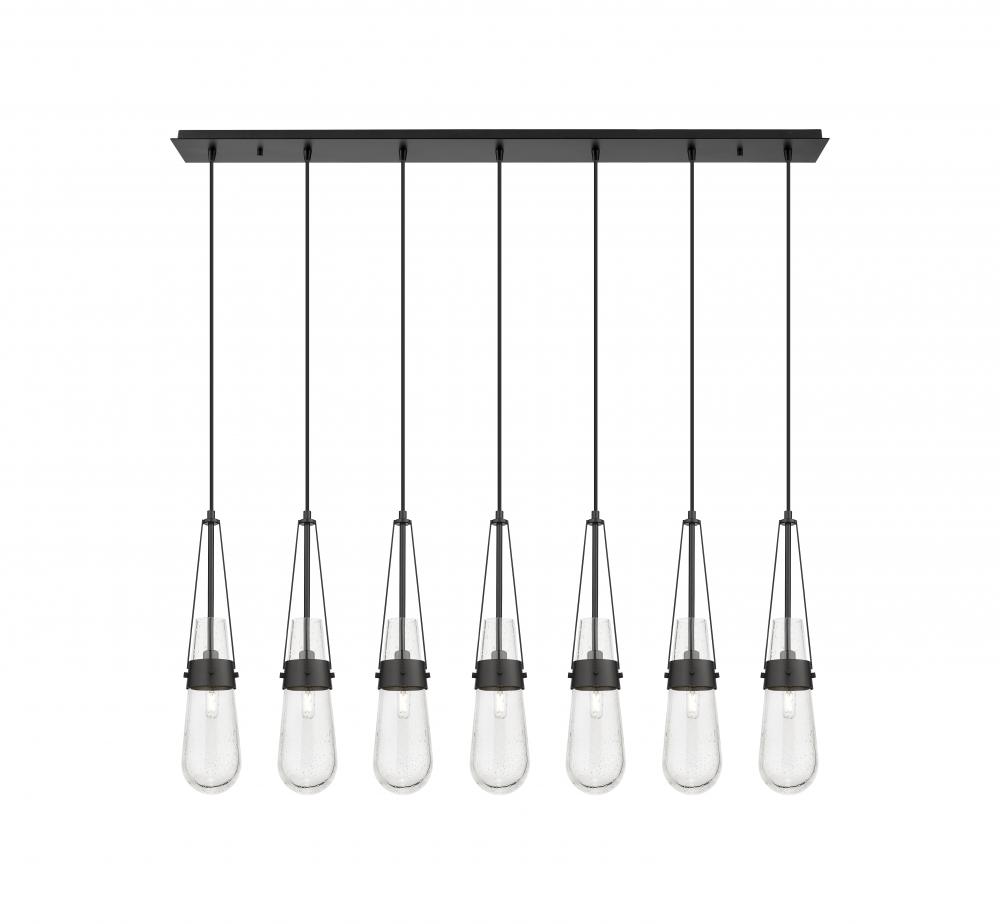 Milan - 7 Light - 48 inch - Matte Black - Linear Pendant
