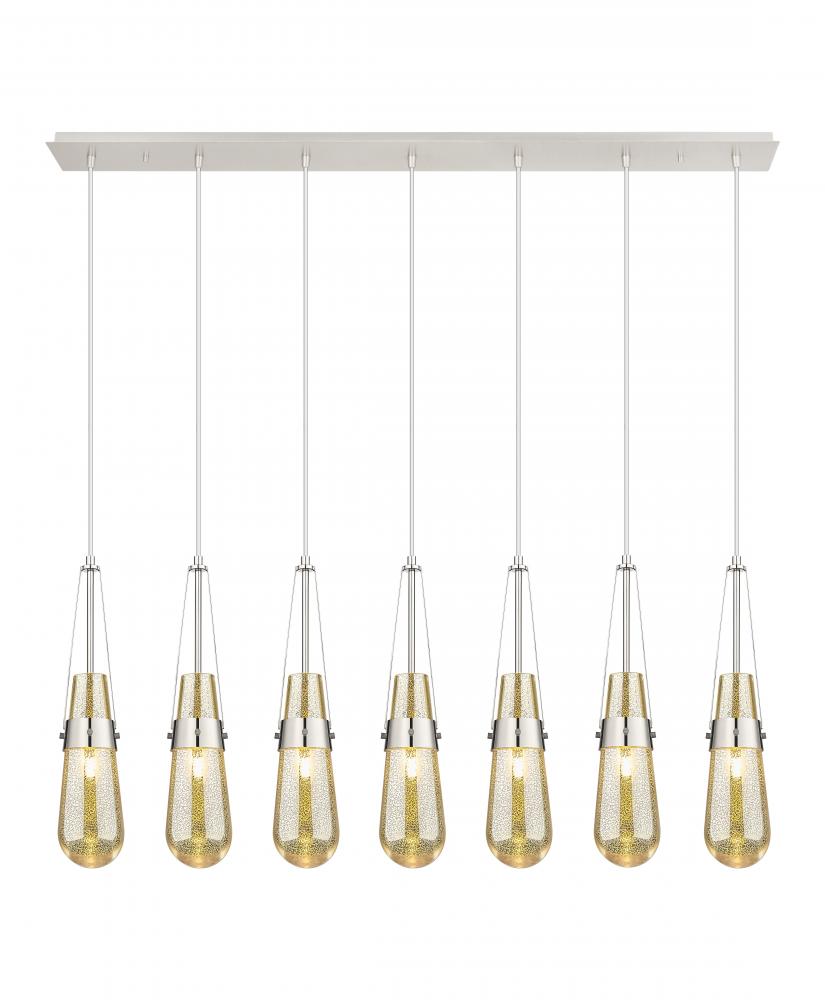 Milan - 7 Light - 48 inch - Polished Nickel - Linear Pendant
