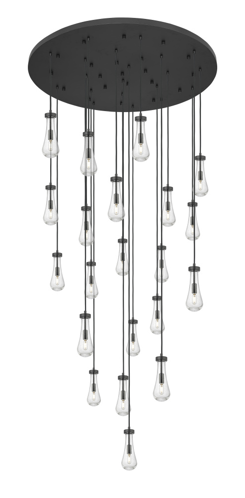 Owego - 21 Light - 48 inch - Brushed Matte Black - Multi Pendant