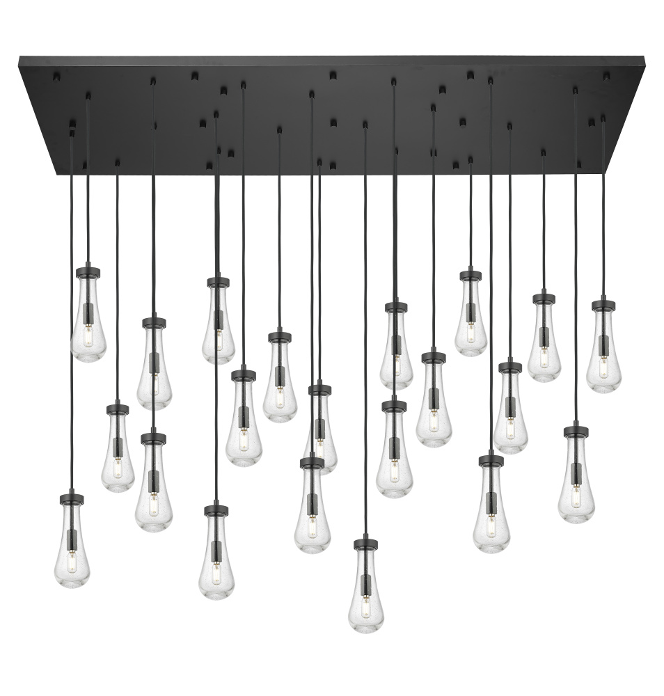 Owego - 21 Light - 71 inch - Brushed Matte Black - Multi Pendant