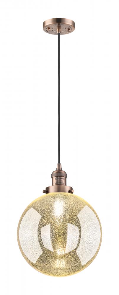 Beacon - 1 Light - 10 inch - Antique Copper - Cord hung - Mini Pendant