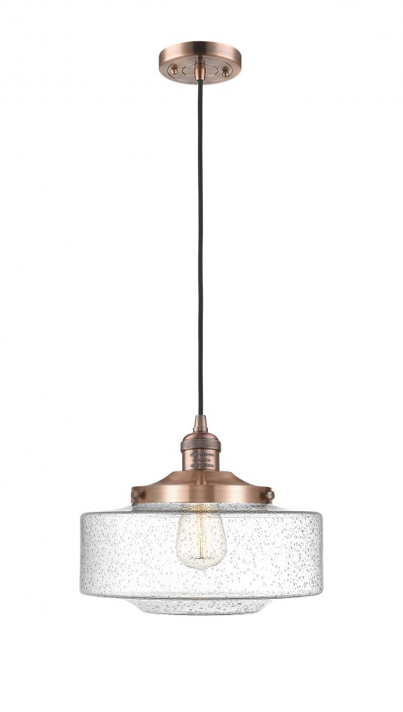 Bridgeton - 1 Light - 12 inch - Antique Copper - Cord hung - Mini Pendant