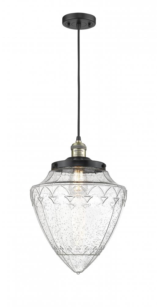 Bullet - 1 Light - 12 inch - Black Antique Brass - Cord hung - Mini Pendant