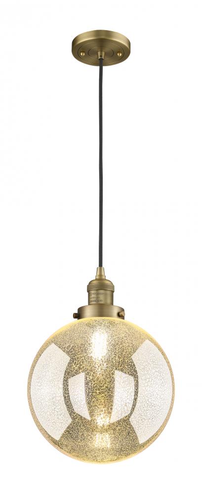 Beacon - 1 Light - 10 inch - Brushed Brass - Cord hung - Mini Pendant
