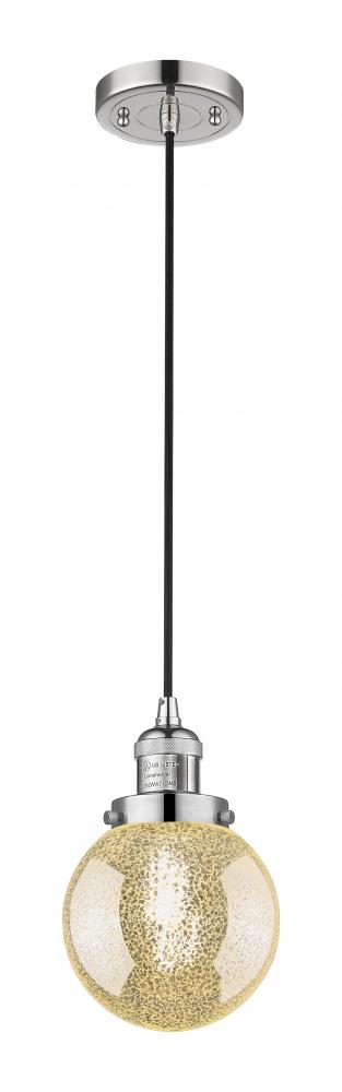 Beacon - 1 Light - 6 inch - Polished Nickel - Cord hung - Mini Pendant