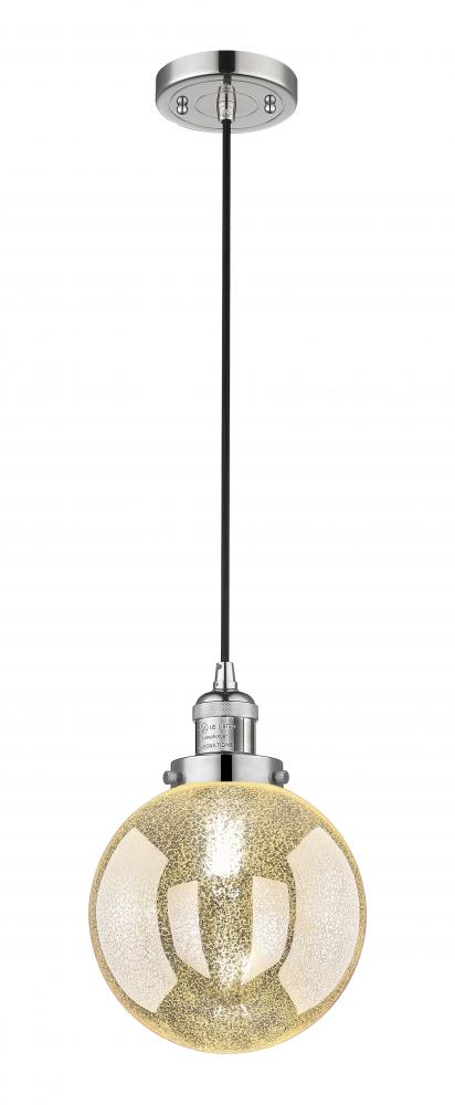 Beacon - 1 Light - 8 inch - Polished Nickel - Cord hung - Mini Pendant