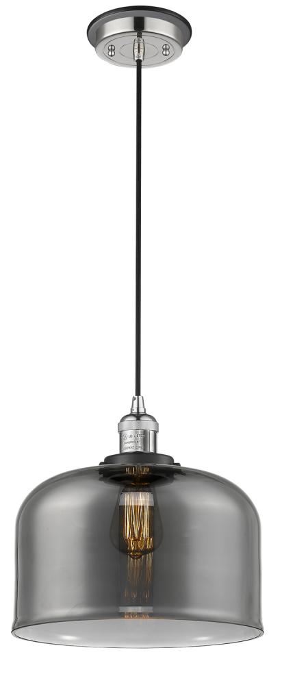 Bell - 1 Light - 12 inch - Polished Nickel - Cord hung - Mini Pendant
