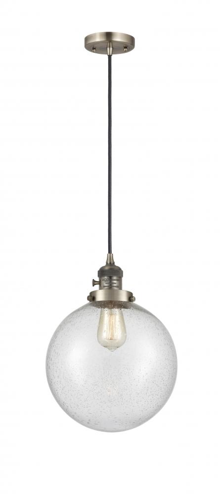 Beacon - 1 Light - 10 inch - Antique Brass - Cord hung - Mini Pendant