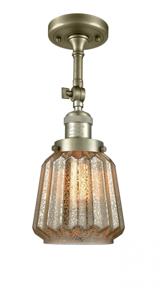 Chatham - 1 Light - 7 inch - Antique Brass - Adjustable Semi-Flush Mount