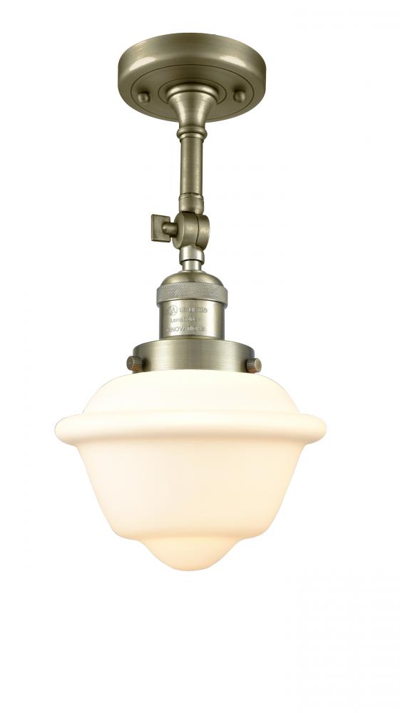 Oxford - 1 Light - 7 inch - Antique Brass - Adjustable Semi-Flush Mount