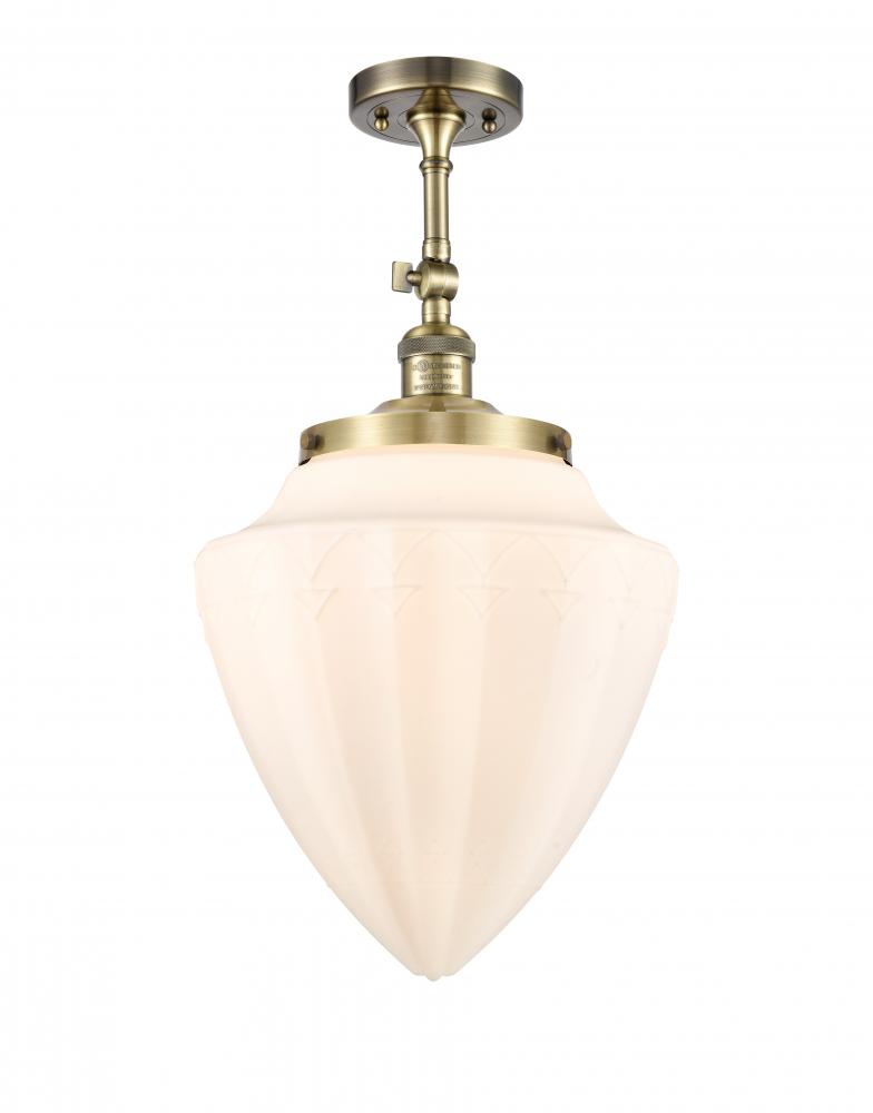 Beacon - 1 Light - 12 inch - Antique Brass - Adjustable Semi-Flush Mount