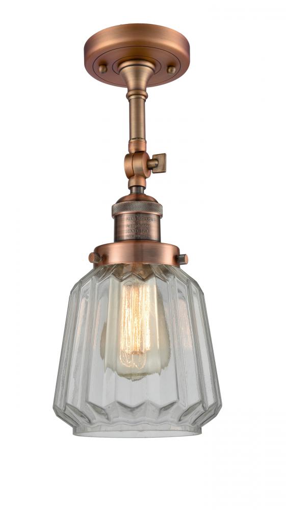Chatham - 1 Light - 7 inch - Antique Copper - Adjustable Semi-Flush Mount