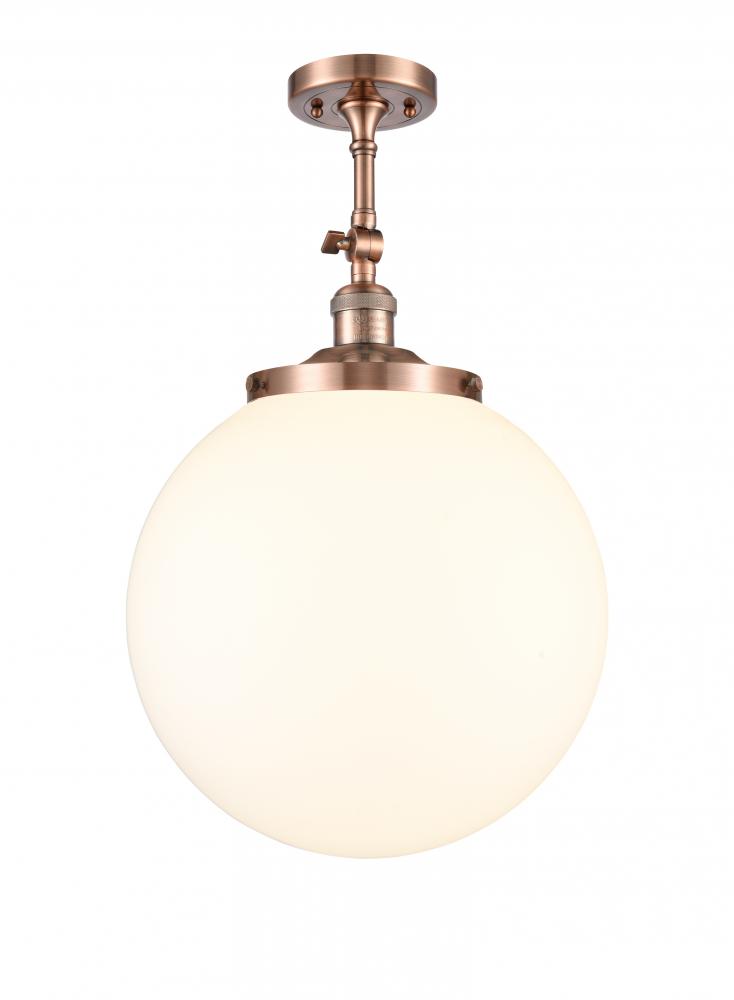 Beacon - 1 Light - 14 inch - Antique Copper - Adjustable Semi-Flush Mount