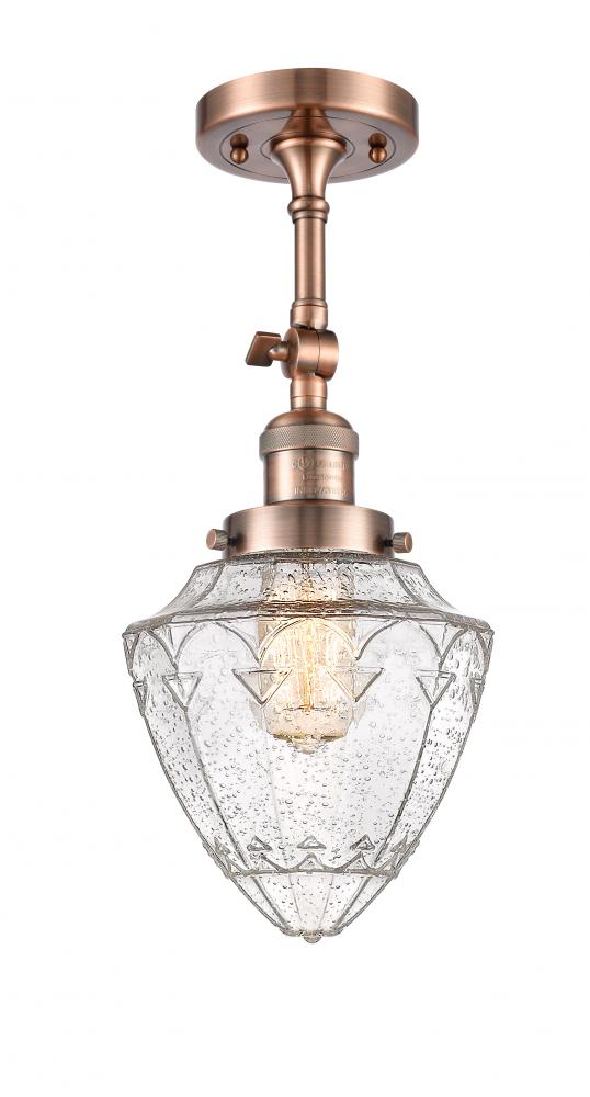 Bullet - 1 Light - 6 inch - Antique Copper - Adjustable Semi-Flush Mount