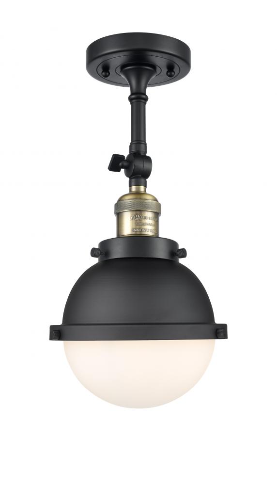 Hampden - 1 Light - 7 inch - Black Antique Brass - Adjustable Semi-Flush Mount