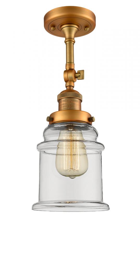 Canton - 1 Light - 6 inch - Brushed Brass - Adjustable Semi-Flush Mount