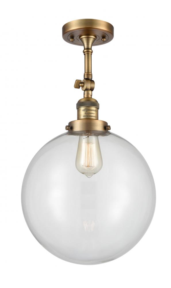 Beacon - 1 Light - 12 inch - Brushed Brass - Adjustable Semi-Flush Mount