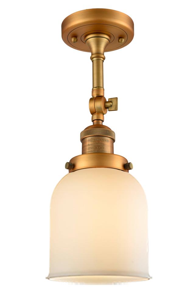 Bell - 1 Light - 5 inch - Brushed Brass - Adjustable Semi-Flush Mount