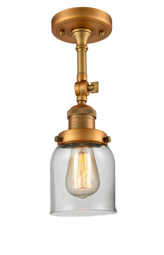 Bell - 1 Light - 5 inch - Brushed Brass - Adjustable Semi-Flush Mount