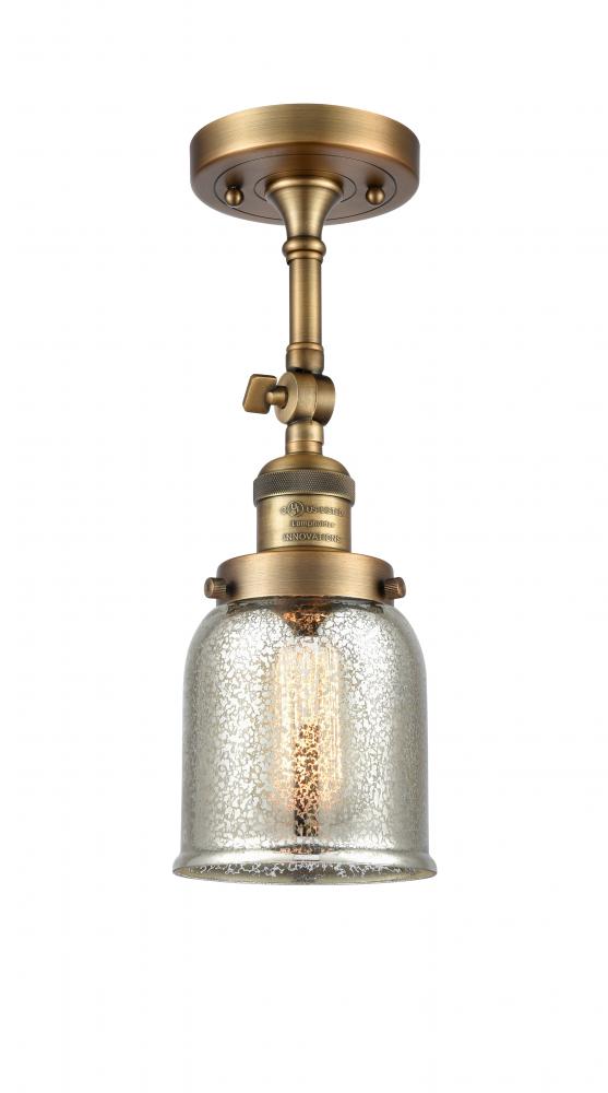 Bell - 1 Light - 5 inch - Brushed Brass - Adjustable Semi-Flush Mount