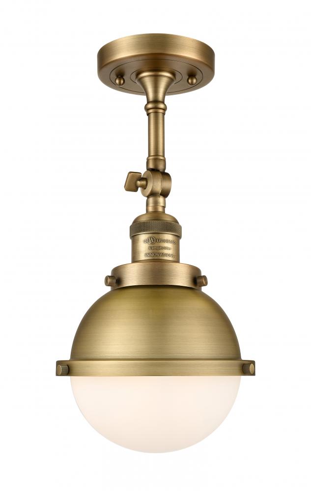 Hampden - 1 Light - 7 inch - Brushed Brass - Adjustable Semi-Flush Mount