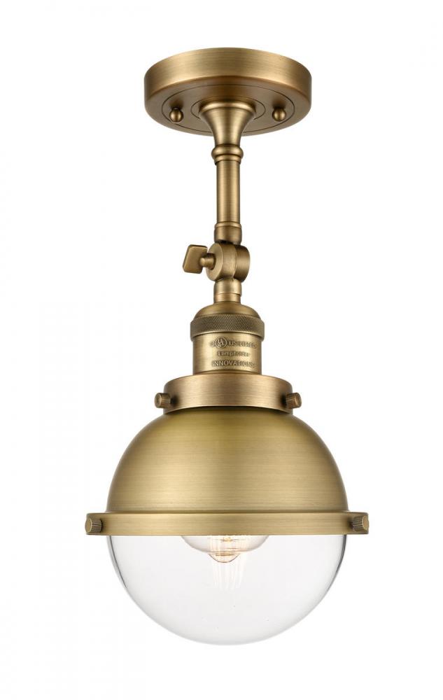 Hampden - 1 Light - 7 inch - Brushed Brass - Adjustable Semi-Flush Mount