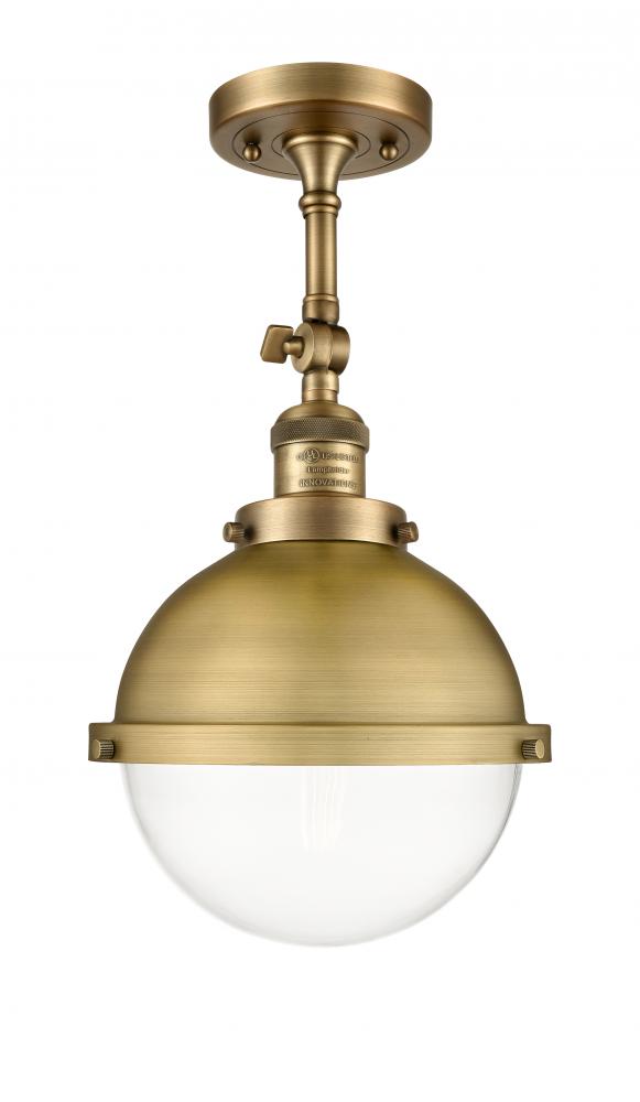 Hampden - 1 Light - 9 inch - Brushed Brass - Adjustable Semi-Flush Mount