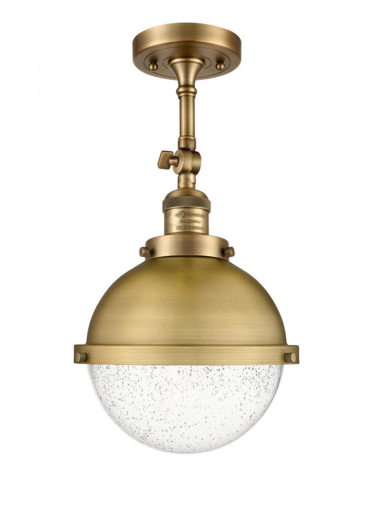 Hampden - 1 Light - 9 inch - Brushed Brass - Adjustable Semi-Flush Mount