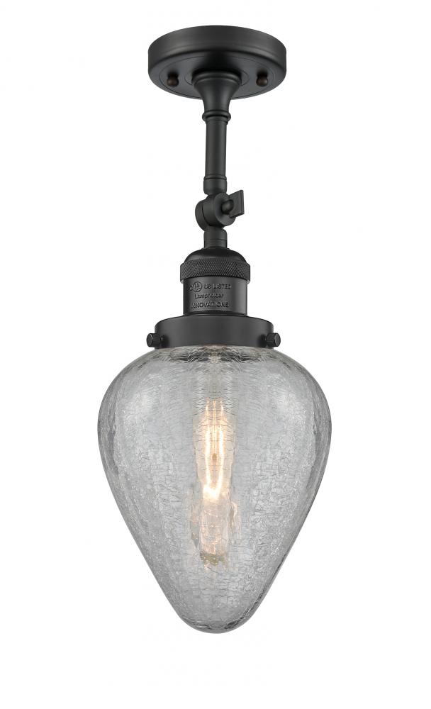 Geneseo - 1 Light - 7 inch - Matte Black - Adjustable Semi-Flush Mount