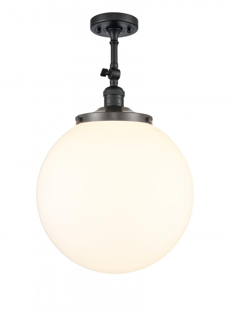 Beacon - 1 Light - 14 inch - Matte Black - Adjustable Semi-Flush Mount