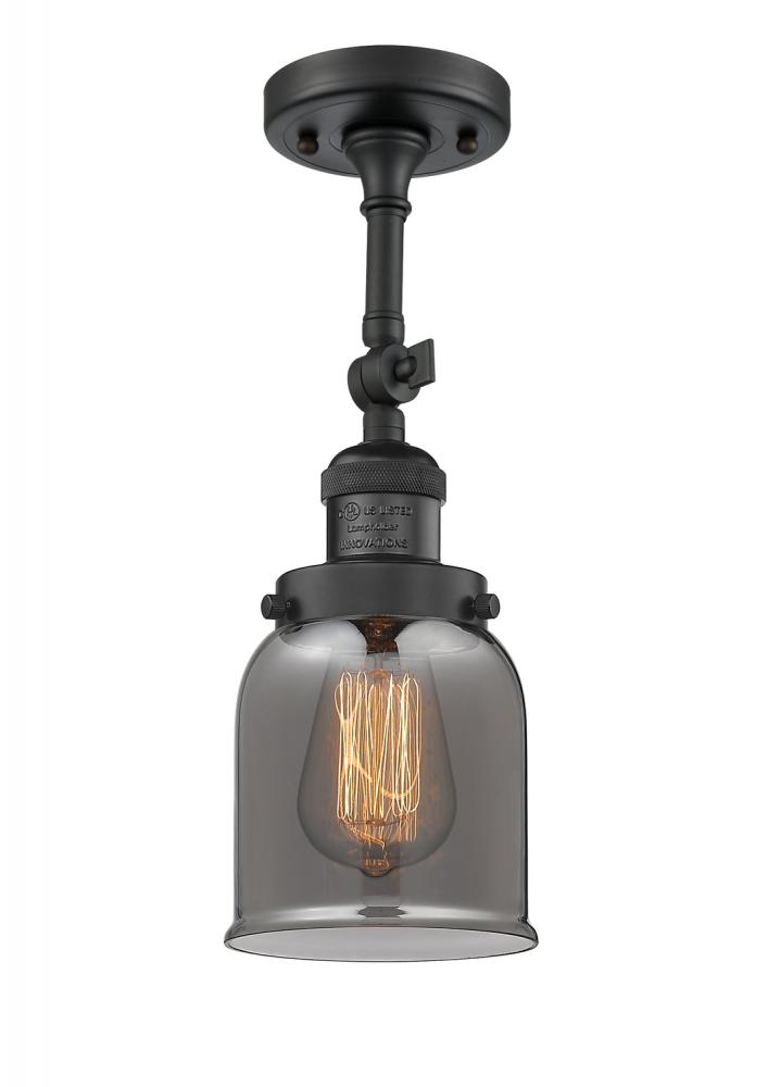 Bell - 1 Light - 5 inch - Matte Black - Adjustable Semi-Flush Mount