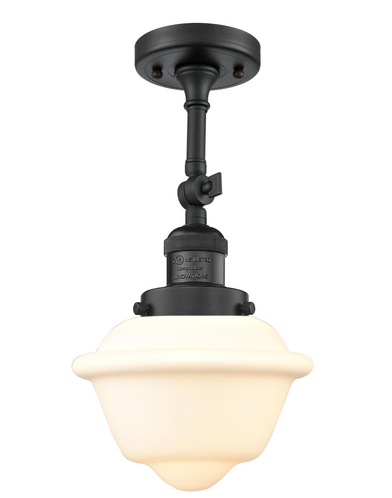 Oxford - 1 Light - 7 inch - Matte Black - Adjustable Semi-Flush Mount