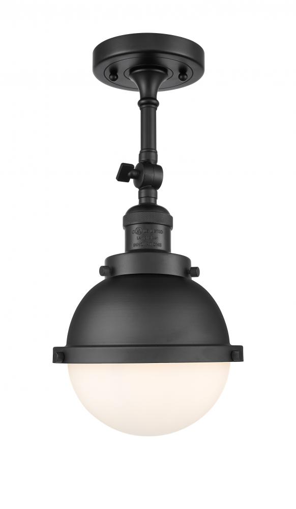 Hampden - 1 Light - 7 inch - Matte Black - Adjustable Semi-Flush Mount