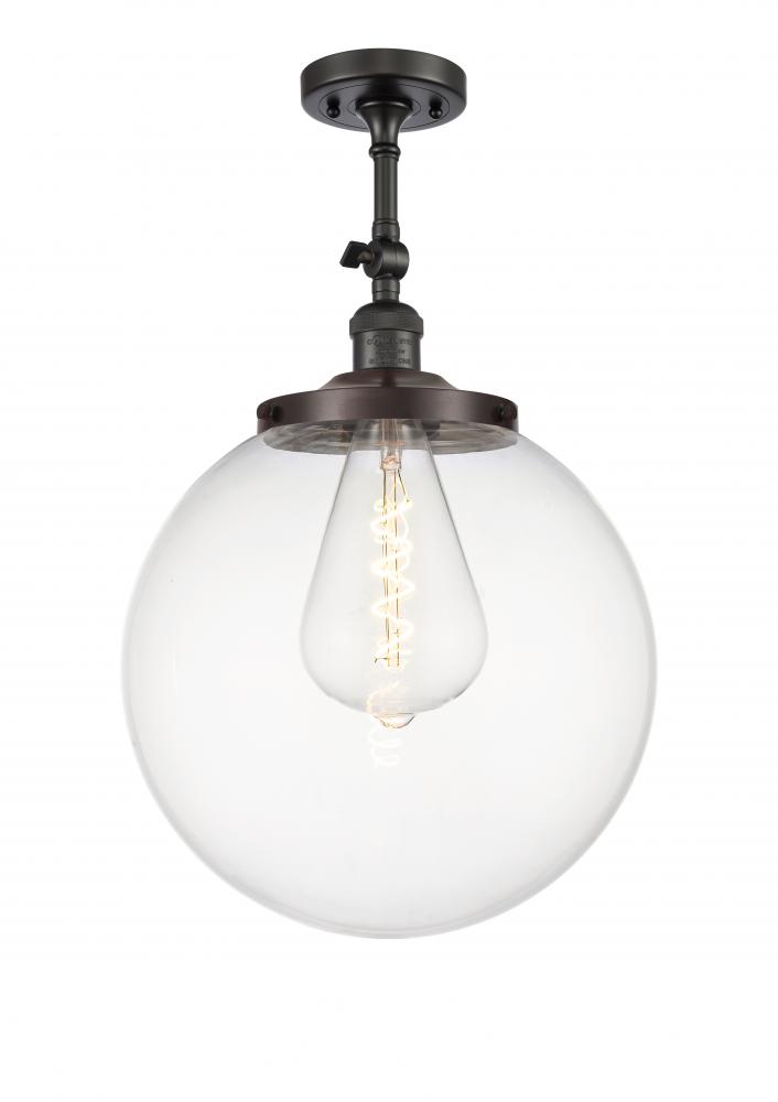 Beacon - 1 Light - 14 inch - Oil Rubbed Bronze - Adjustable Semi-Flush Mount