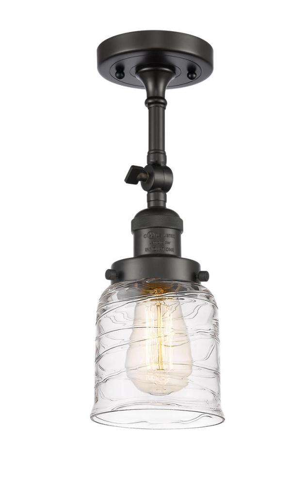 Bell - 1 Light - 5 inch - Oil Rubbed Bronze - Adjustable Semi-Flush Mount