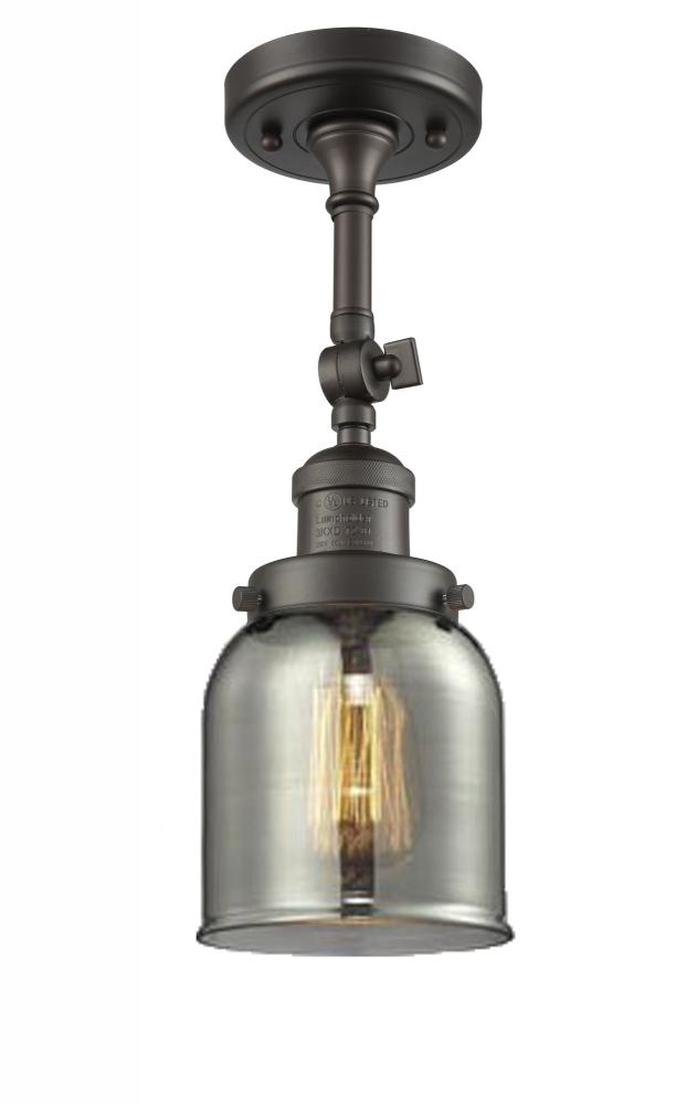 Bell - 1 Light - 5 inch - Oil Rubbed Bronze - Adjustable Semi-Flush Mount