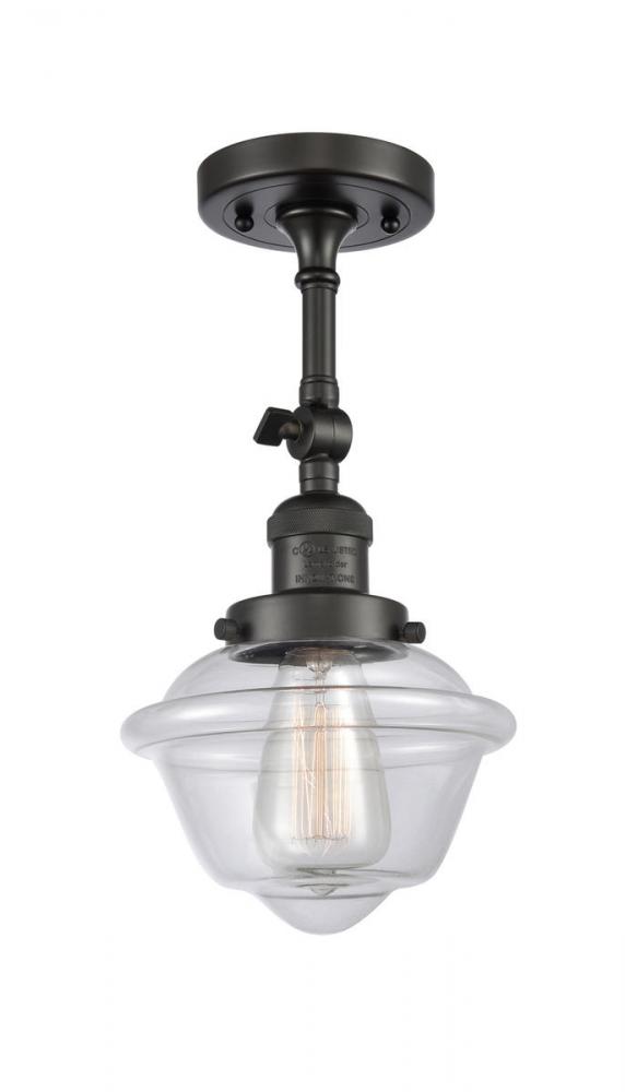 Oxford - 1 Light - 7 inch - Oil Rubbed Bronze - Adjustable Semi-Flush Mount