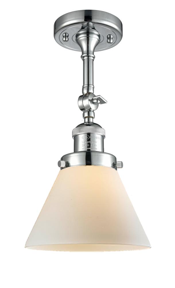 Cone - 1 Light - 8 inch - Polished Chrome - Adjustable Semi-Flush Mount