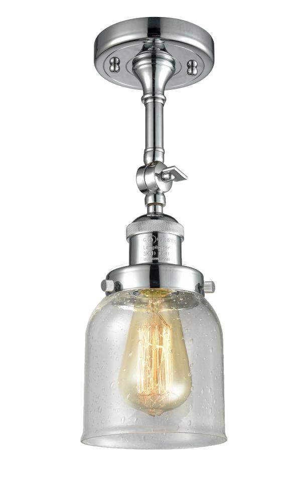 Bell - 1 Light - 5 inch - Polished Chrome - Adjustable Semi-Flush Mount