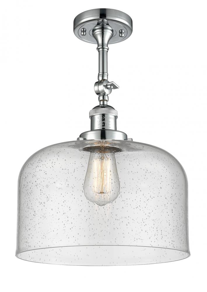 Bell - 1 Light - 12 inch - Polished Chrome - Adjustable Semi-Flush Mount