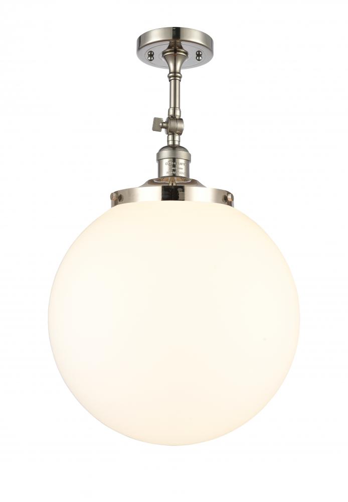 Beacon - 1 Light - 14 inch - Polished Nickel - Adjustable Semi-Flush Mount