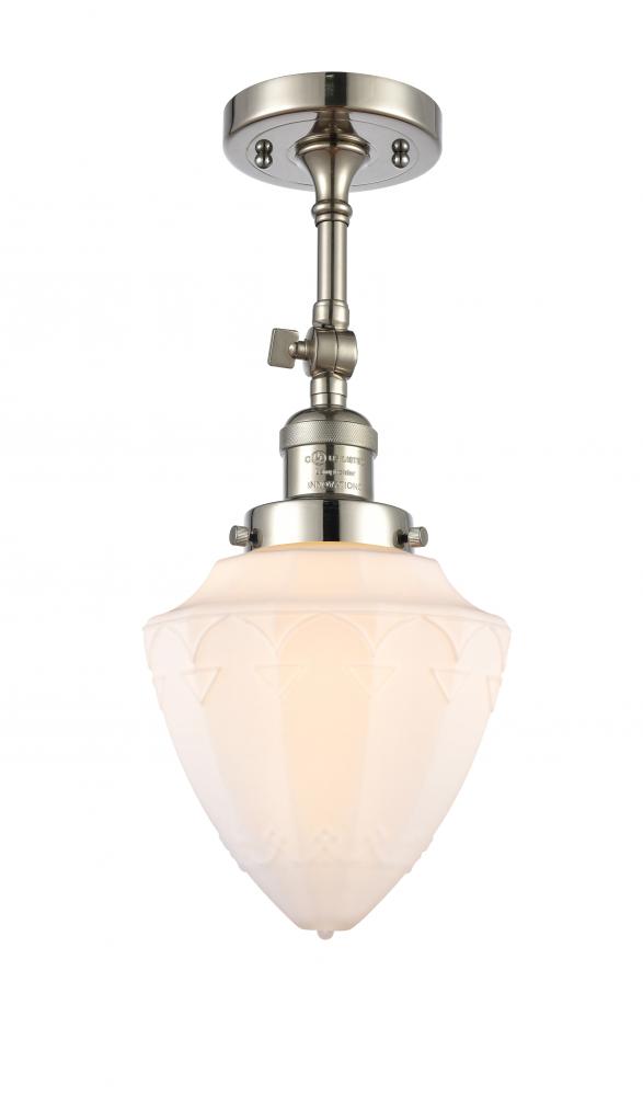 Bullet - 1 Light - 6 inch - Polished Nickel - Adjustable Semi-Flush Mount