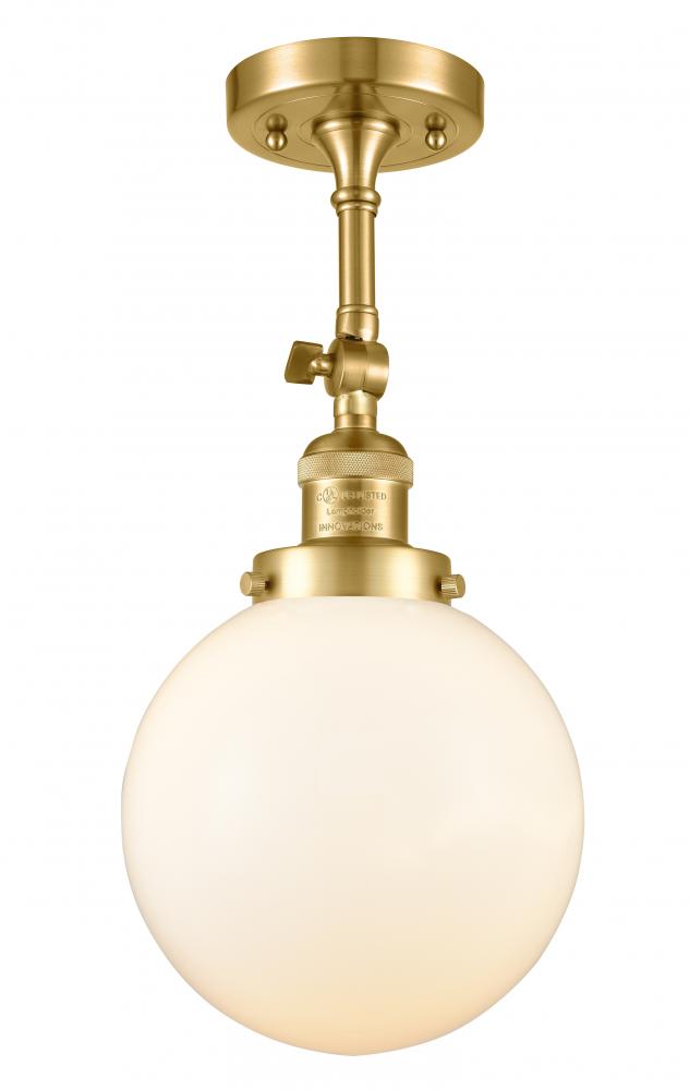 Beacon - 1 Light - 8 inch - Satin Gold - Adjustable Semi-Flush Mount