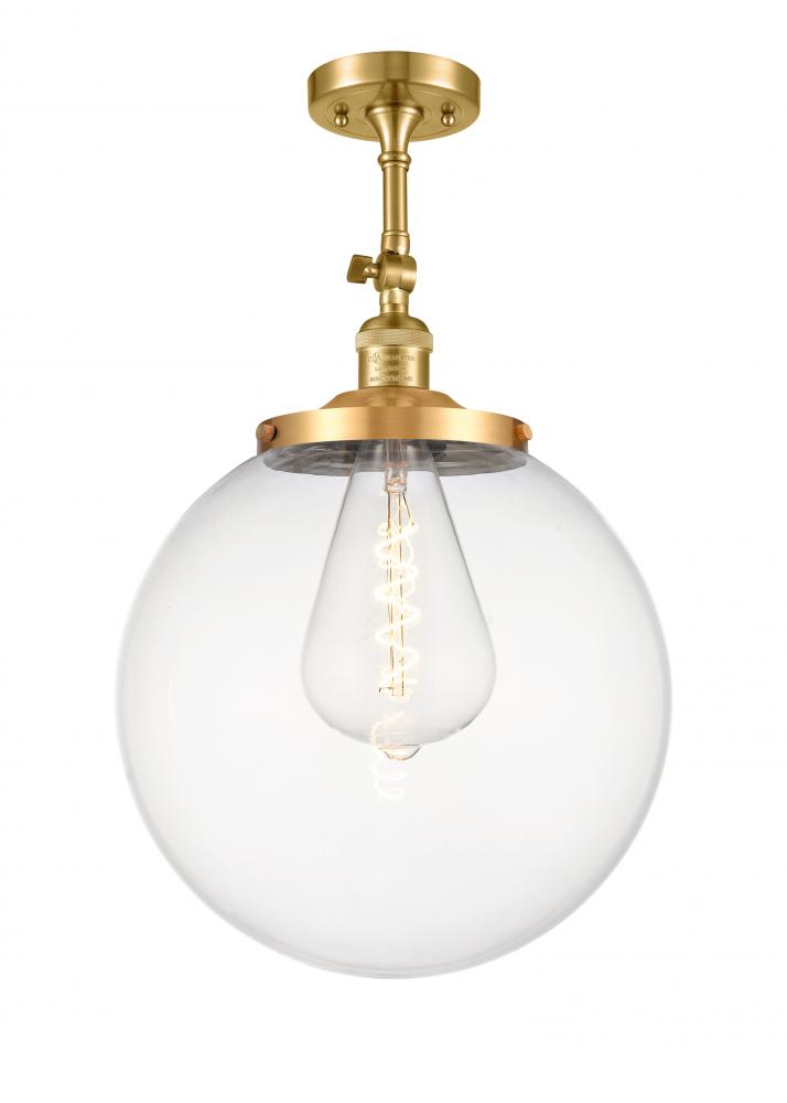 Beacon - 1 Light - 14 inch - Satin Gold - Adjustable Semi-Flush Mount