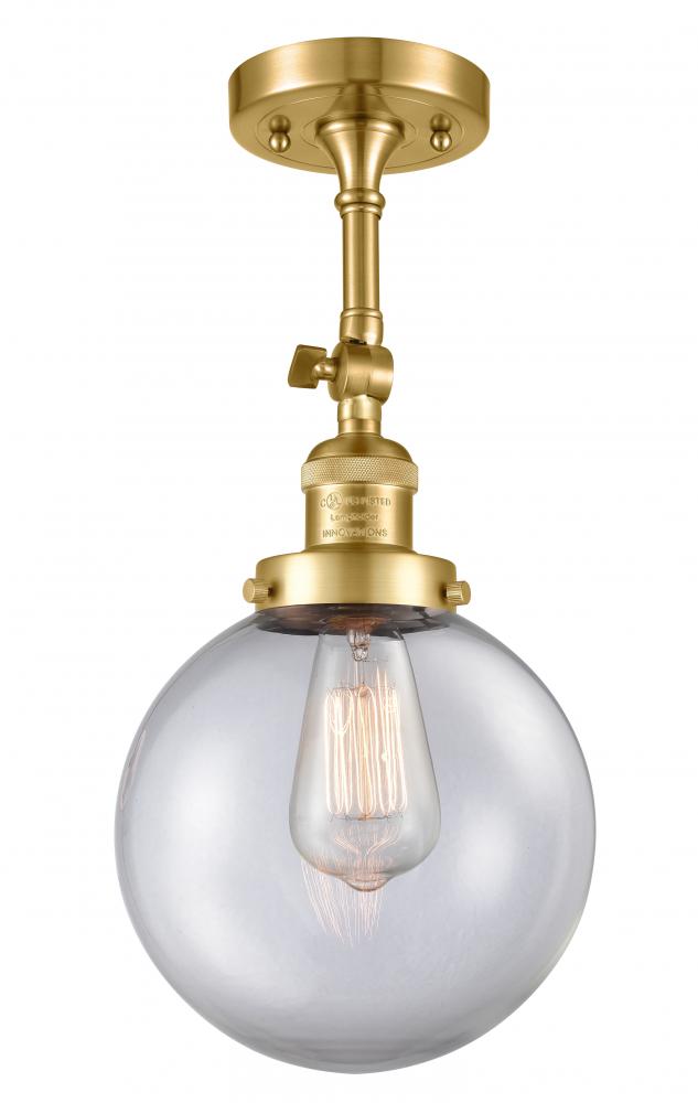 Beacon - 1 Light - 8 inch - Satin Gold - Adjustable Semi-Flush Mount